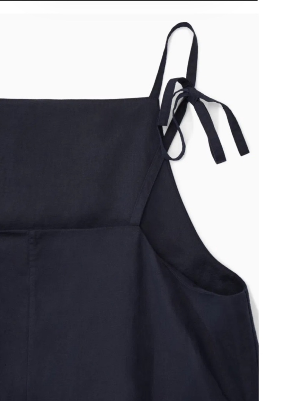 COS Navy Tie-Detail Linen Jumpsuit sz XS - Picture 10 of 10